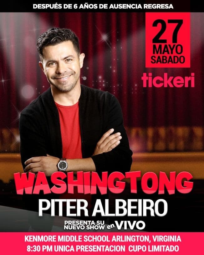 Event - PITER ALBEIRO LIVE ! 20 Boletos a la venta en la puerta. - Arlington, Virginia - May 27, 2023 | concert tickets