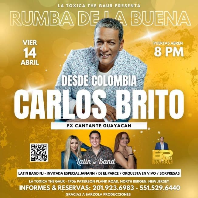 Event - Carlos Brito - Y su Salsa desde Colombia🇨🇴 - North Bergen, New Jersey - April 14, 2023 | concert tickets