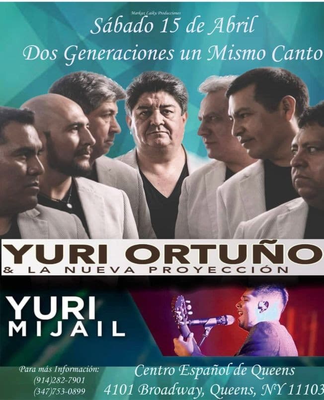 Event - Yuri Ortuno y La Nuevo Proyeccion Y Yuri Mijail - Queens, New York - April 15, 2023 | concert tickets