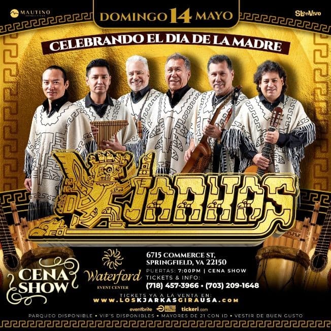 Event - LOS KJARKAS EN CONCIERTO CON CENA SHOW ! SPRINGFIELD VIRGINIA - Springfield, Virginia - May 14, 2023 | concert tickets
