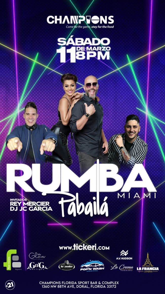 Event - RUMBA PABAILÁ en MIAMI - Doral, Florida - March 11, 2023 | concert tickets