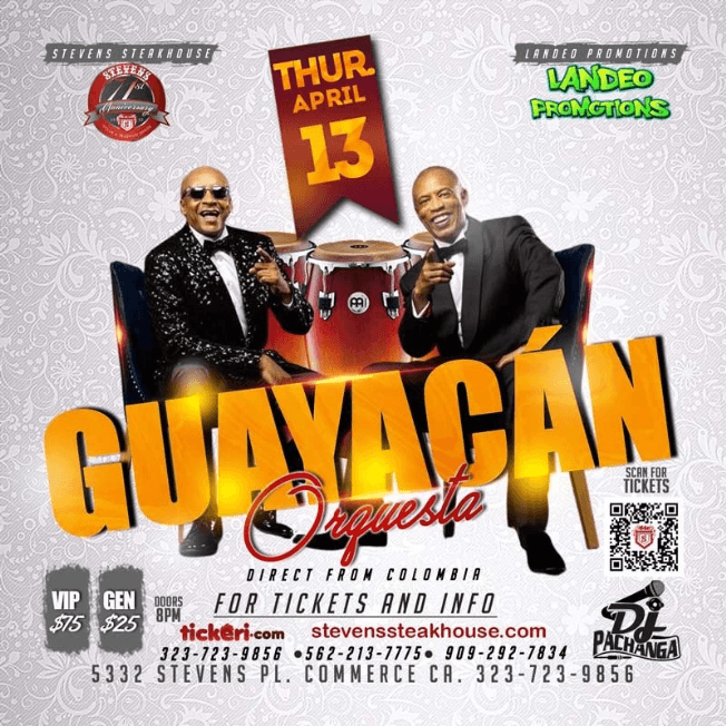 Event - ORQUESTA GUAYACAN EN CONCIERTO ! COMMERCE CALIFORNIA - Commerce, California - April 13, 2023 | concert tickets