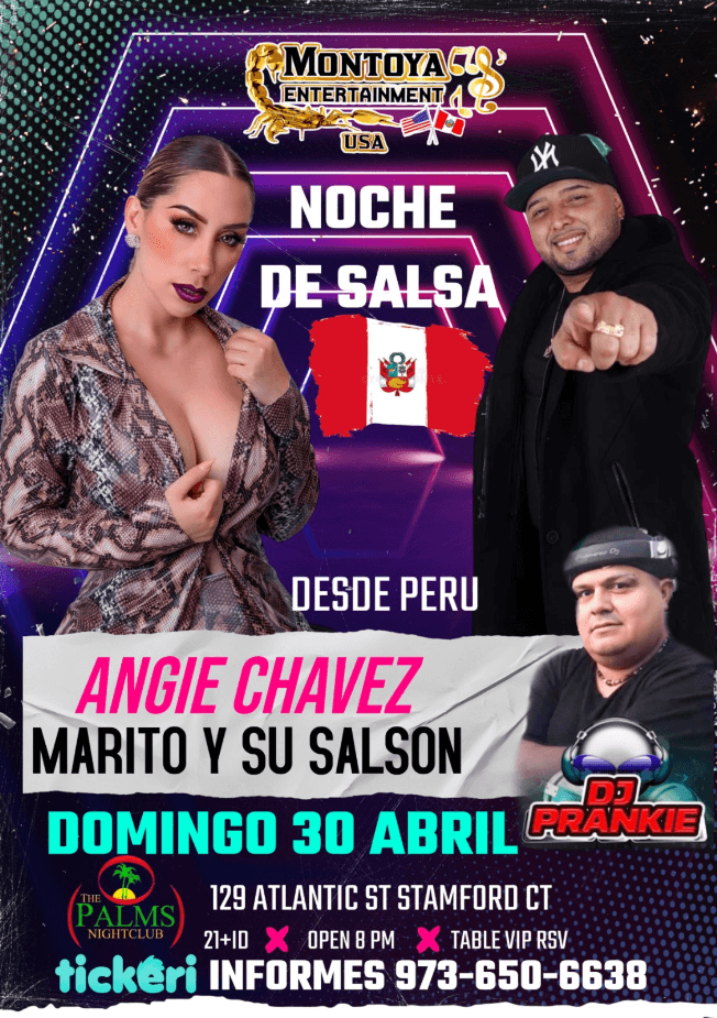 Event - ANGIE CHAVEZ , MARITO Y SU SALSON EN CONCIERTO! STAMFORD CONNECTICUT ( EVENTO CANCELADO ) - Stamford, Connecticut - April 30, 2023 | concert tickets