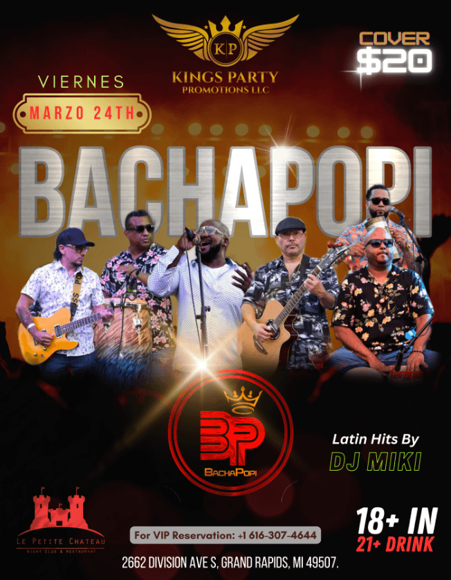 Event - Bachapopi - Grand Rapids, Michigan - 24 de marzo de 2023 | concert tickets