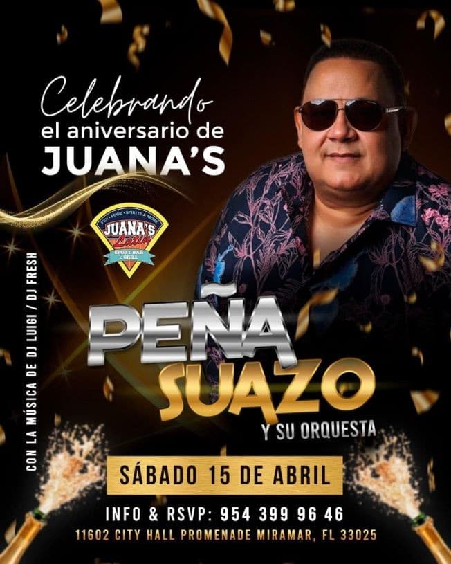 Event - PEÑA SUAZO Y SU ORQUESTA EN CONCIERTO ! MIRAMAR FLORIDA - Miramar, Florida - April 15, 2023 | concert tickets