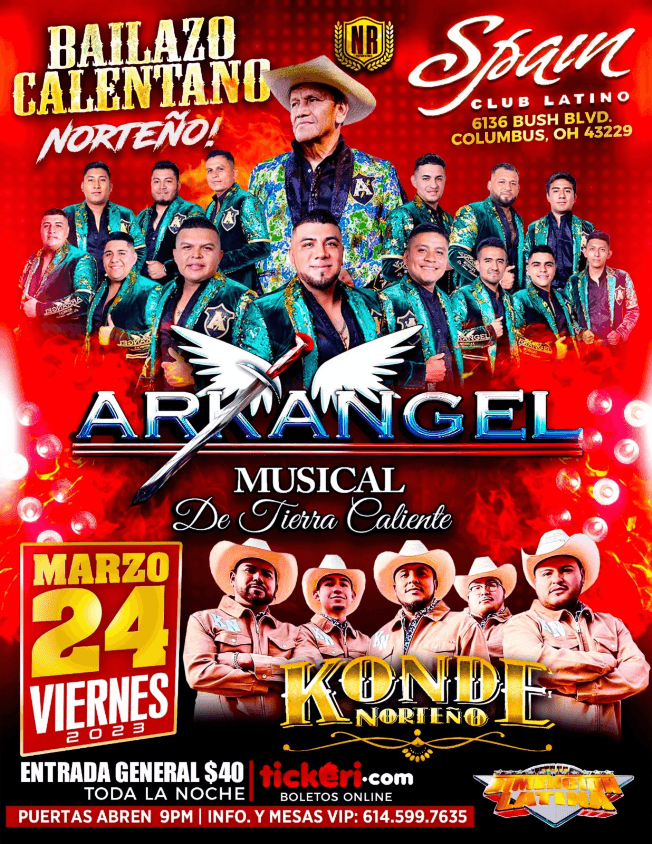 Event - ARKANGEL MUSICAL DE TIERRA CALIENTE, KONDE NORTEÑO EN VIVO ! COLUMBUS OHIO - Columbus, Ohio - March 24, 2023 | concert tickets