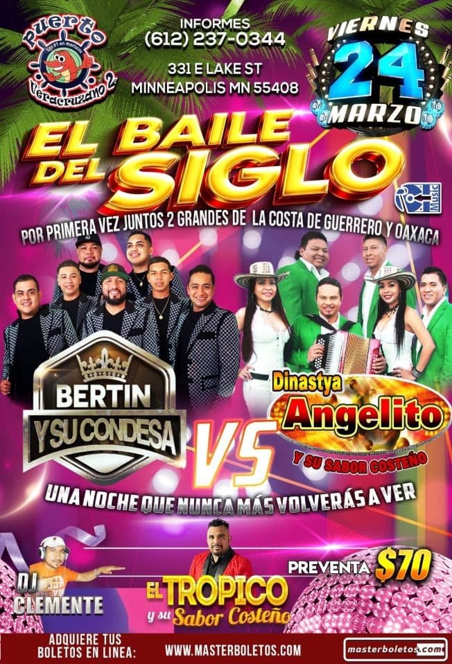 Event - BERTIN Y SU CONDESA , DINASTYA ANGELITO EN VIVO ! MINNEAPOLIS MINNESOTA - Minneapolis, Minnesota - March 24, 2023 | concert tickets