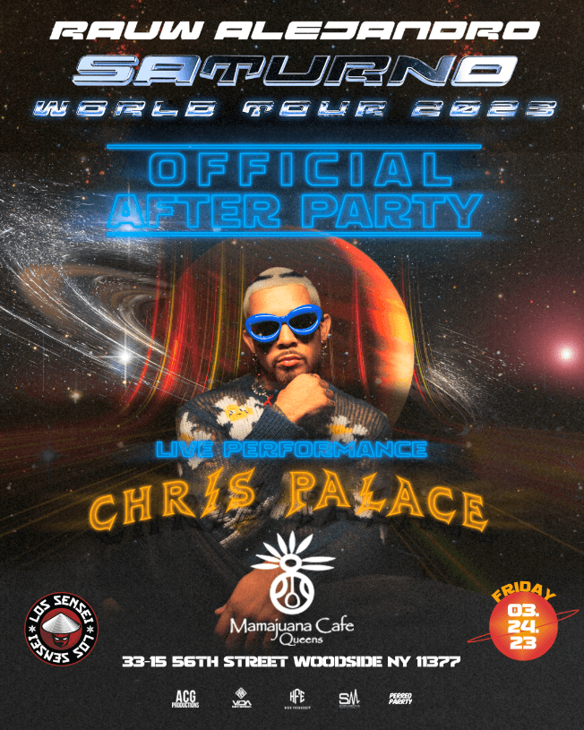 Event - RAUW ALEJANDRO - Official SATURNO Tour After Party, NYC - Queens, New York - March 24, 2023 | concert tickets
