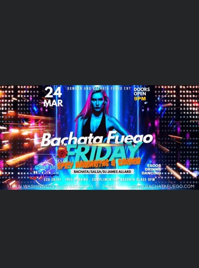 Event - Bachata Fuego Fridays - Sarasota, Florida - March 24, 2023 | concert tickets
