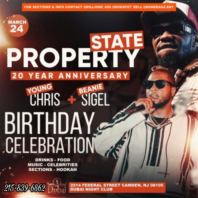 Event - YOUNG CHRIS & BEANIE SIGEL EN VIVO ! CAMDEN NEW JERSEY - Camden, New Jersey - March 24, 2023 | concert tickets