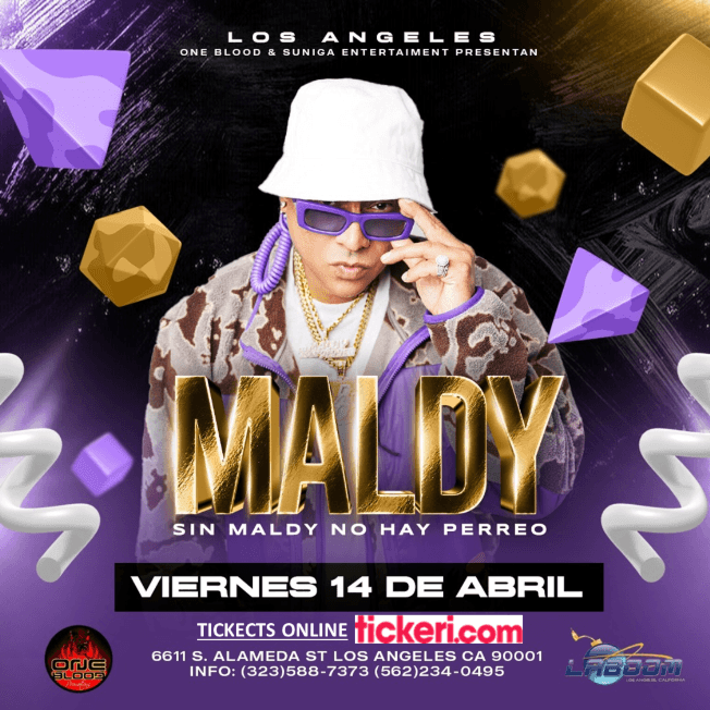 Event - MALDY EN CONCIERTO ! LOS ANGELES CALIFORNIA- POSTPONED - Los Angeles, California - April 14, 2023 | concert tickets