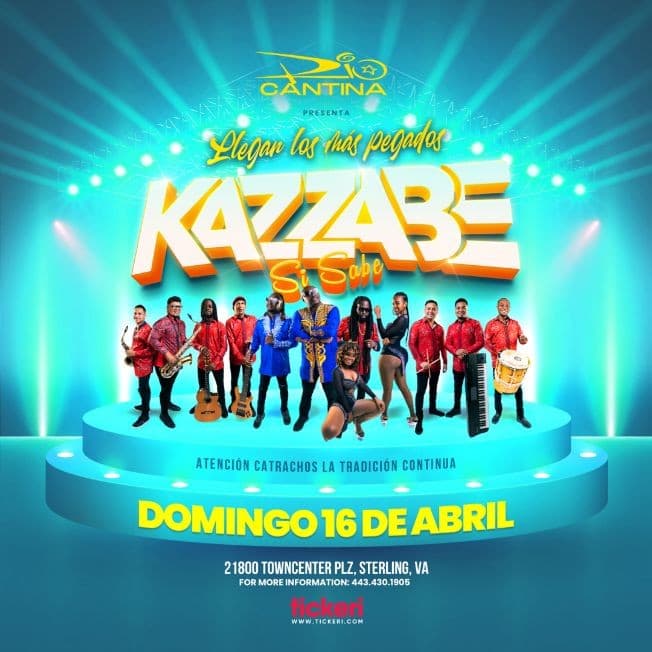 Event - KAZZABE SI SABE EN CONCIERTO ! STERLING VIRGINIA - Sterling, Virginia - April 16, 2023 | concert tickets