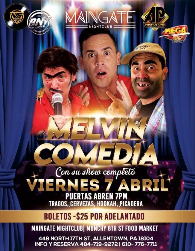 Event - Melvin Comedia (Boracho Mau y El Bravo del Swing) - Allentown, Pennsylvania - April 7, 2023 | concert tickets