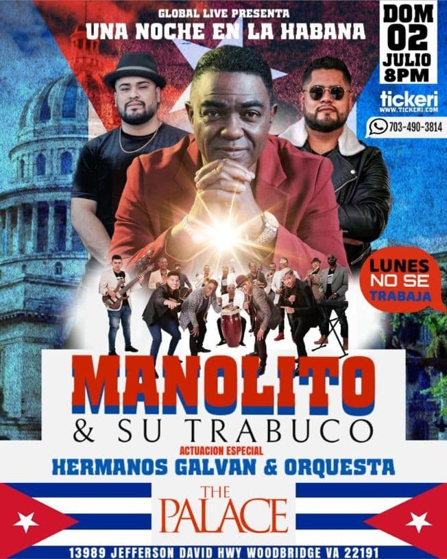 Event - MANOLITO Y SU TRABUCO- en VIRGINIA - Woodbridge, Virginia - July 2, 2023 | concert tickets