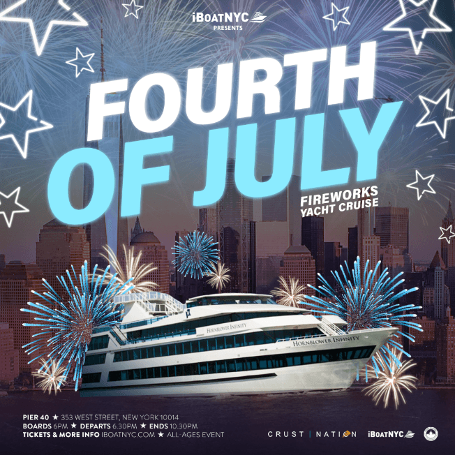 Event - July 4th Fireworks Cruise | MEGA LUX INFINITY YACHT - New York, New York - July 4, 2023 | concert tickets
