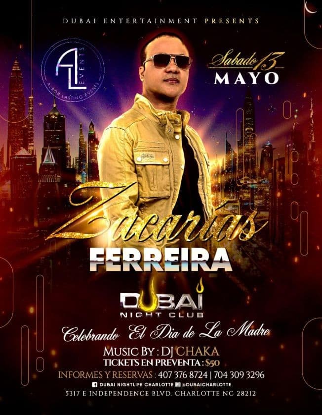 Event - ZACARIAS FERREIRA EN CONCIERTO ! CHARLOTTE NORTH CAROLINA - Charlotte, North Carolina - May 13, 2023 | concert tickets