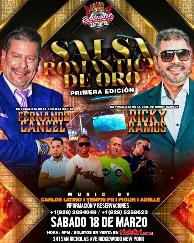 Event - Fernando Cancel y Ricki Ramos - Ridgewood, New York - March 18, 2023 | concert tickets