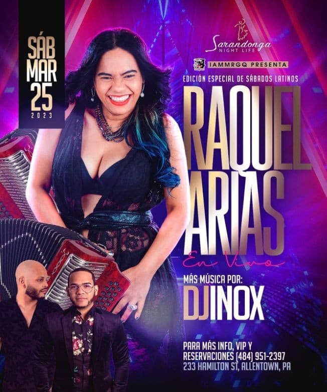 Event - RAQUEL ARIAS - Allentown, Pennsylvania - March 25, 2023 | concert tickets