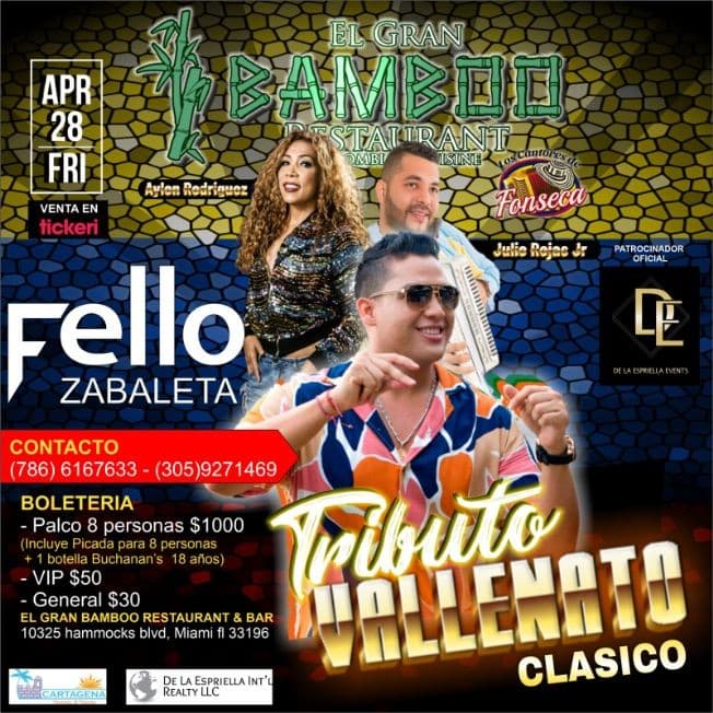 Event - FELLO ZABALETA MIAMI FL. - Miami, Florida - April 28, 2023 | concert tickets