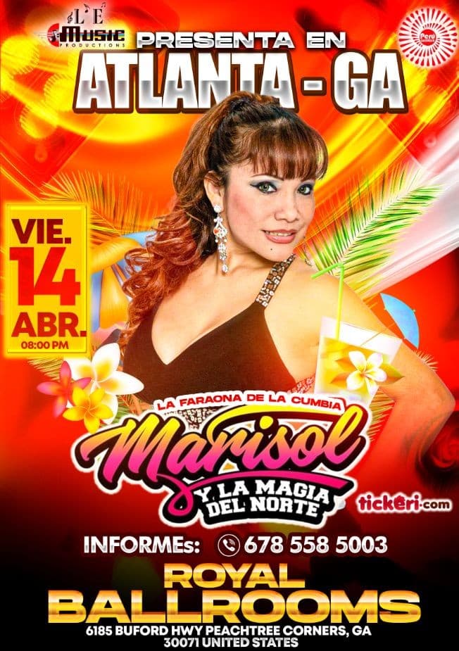 Event - MARISOL y la MAGIA del NORTE en ATLANTA-GEORGIA - Norcross, Georgia - April 14, 2023 | concert tickets