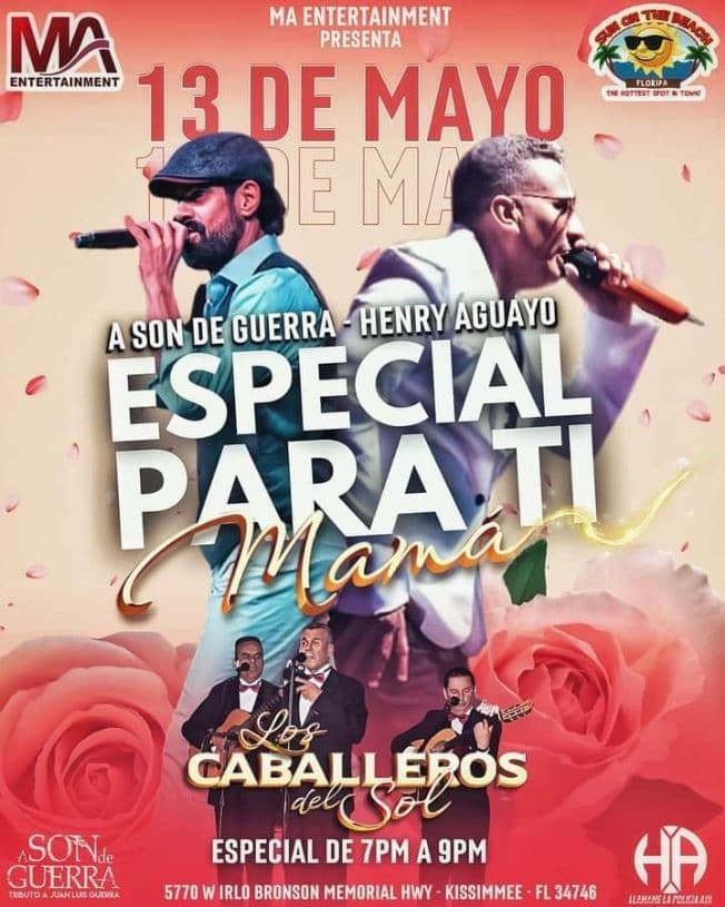 Event - Especial para ti Mama , Evento para las Madres - Kissimmee, Florida - May 13, 2023 | concert tickets