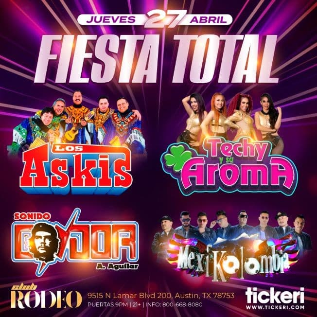 Event - FIESTA TOTAL EN AUSTIN - Austin, Texas - April 27, 2023 | concert tickets