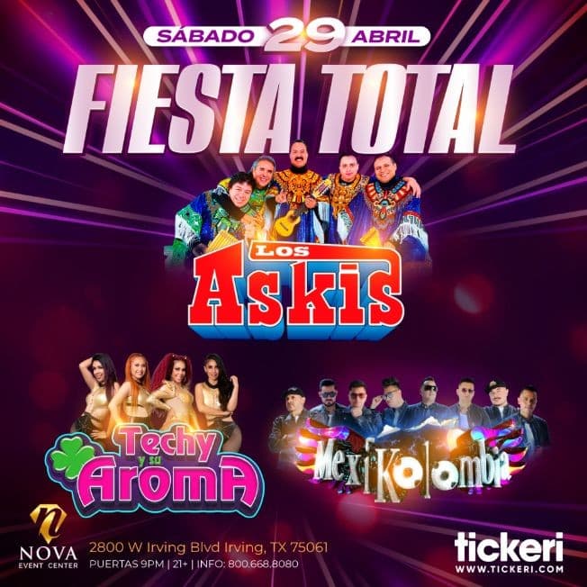 Event - FIESTA TOTAL EN DALLAS - Irving, Texas - April 29, 2023 | concert tickets