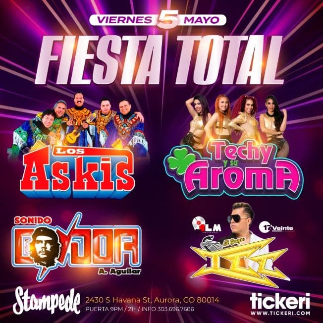 Event - FIESTA TOTAL EN DENVER - Aurora, Colorado - May 5, 2023 | concert tickets