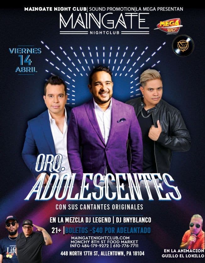 Event - Orquesta Adolescentes (Con sus Cantantes Originales) - Allentown, Pennsylvania - April 14, 2023 | concert tickets