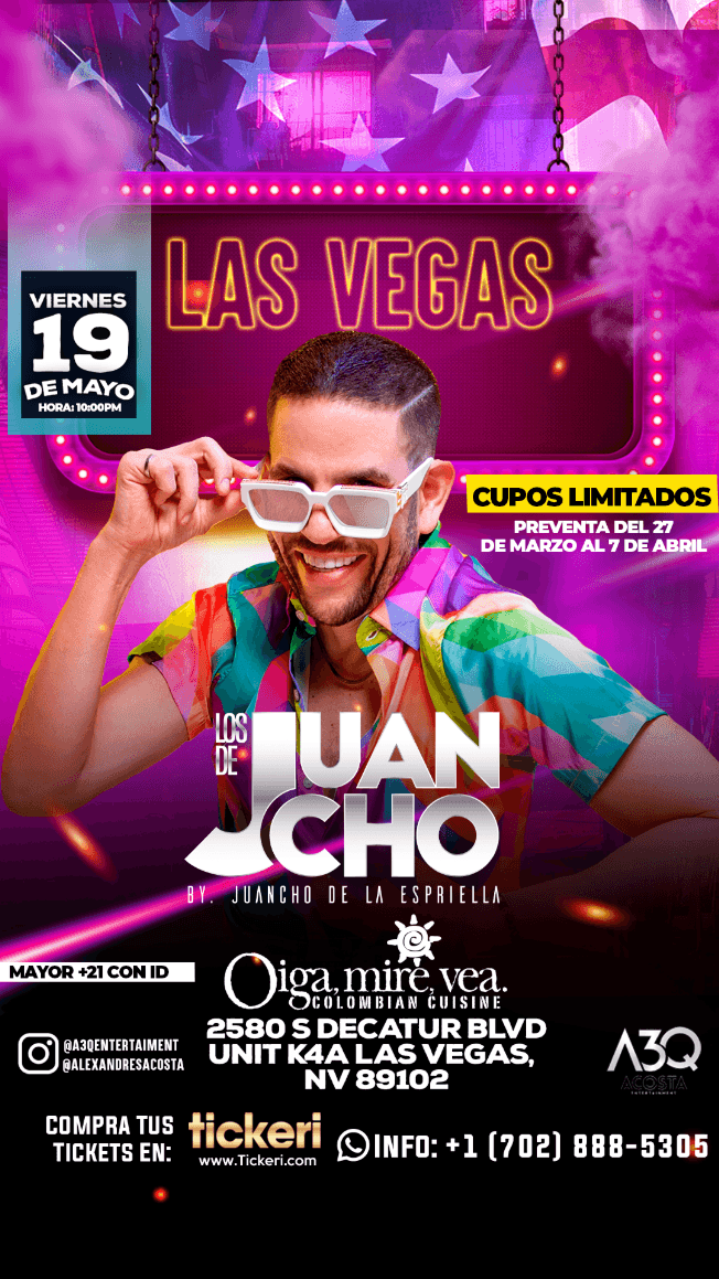 Event - Concierto Vallenato en Las Vegas, Nevada: Juancho De La Espriella Ex Acordeonero de Silvestre Dangond (Los De Juancho) - Las Vegas, Nevada - May 19, 2023 | concert tickets