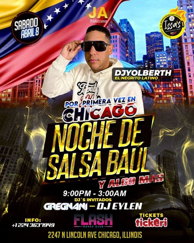 Event - NOCHE DE SALSA BAUL Y ALGO MAS POR PRIMERA VEZ EN LA CUIDAD DE CHICAGO - Chicago, Illinois - April 8, 2023 | concert tickets