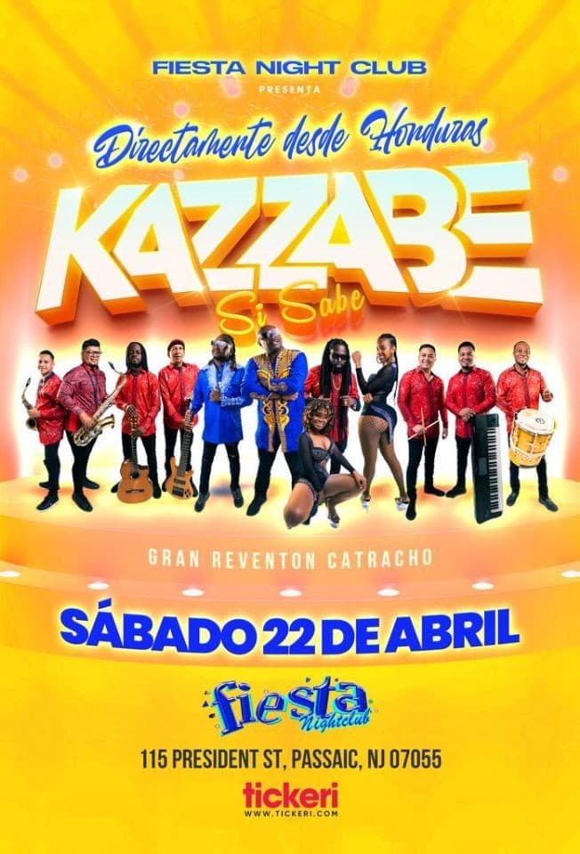 Event - KAZZABE SI SABE EN CONCIERTO ! PASSAIC NEW JERSEY - Passaic, New Jersey - April 22, 2023 | concert tickets
