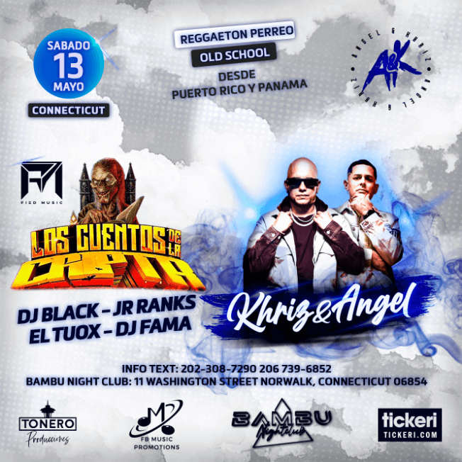 Event - LOS CUENTOS DE LA CRIPTA , KHRIZ & ANGEL EN VIVO ! NORWALK CONNECTICUT - Norwalk, Connecticut - May 13, 2023 | concert tickets