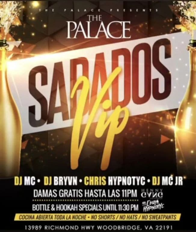 Event - SABADOS VIP ! #1 DANCE PARTY AT - THE PALACE IN VA - Woodbridge, Virginia - April 1, 2023 | concert tickets