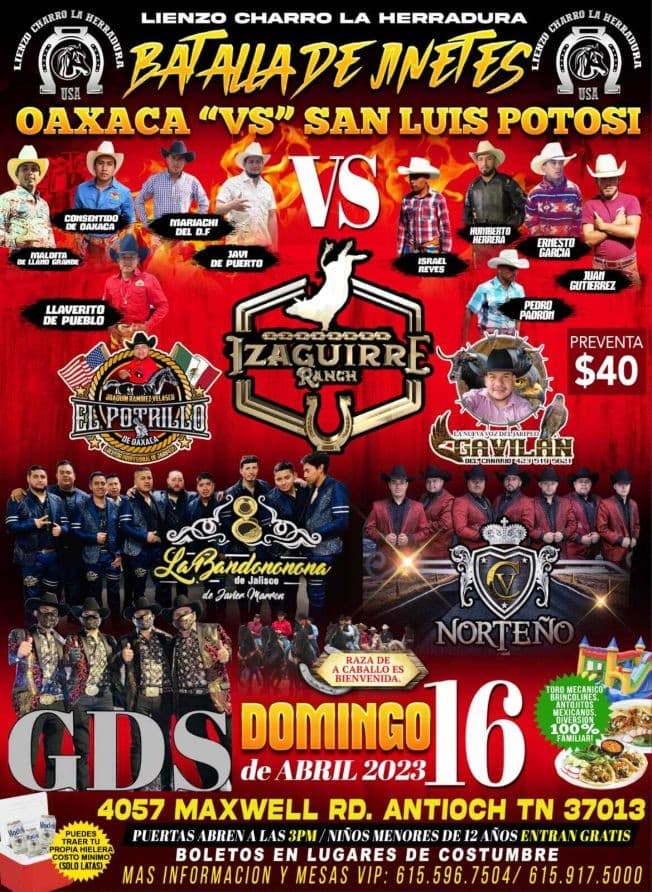Event - BATALLA DE JINETES EN VIVO !  NASHVILLE TENNESSEE - Nashville, Tennessee - April 16, 2023 | concert tickets