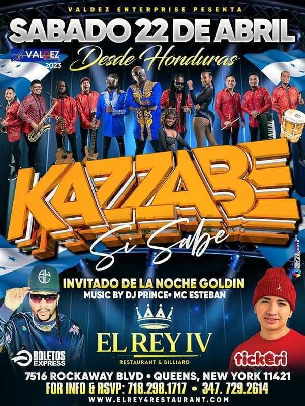 Event - KAZZABE SI SABE EN CONCIERTO ! QUEENS NEW YORK - Queens, New York - April 22, 2023 | concert tickets