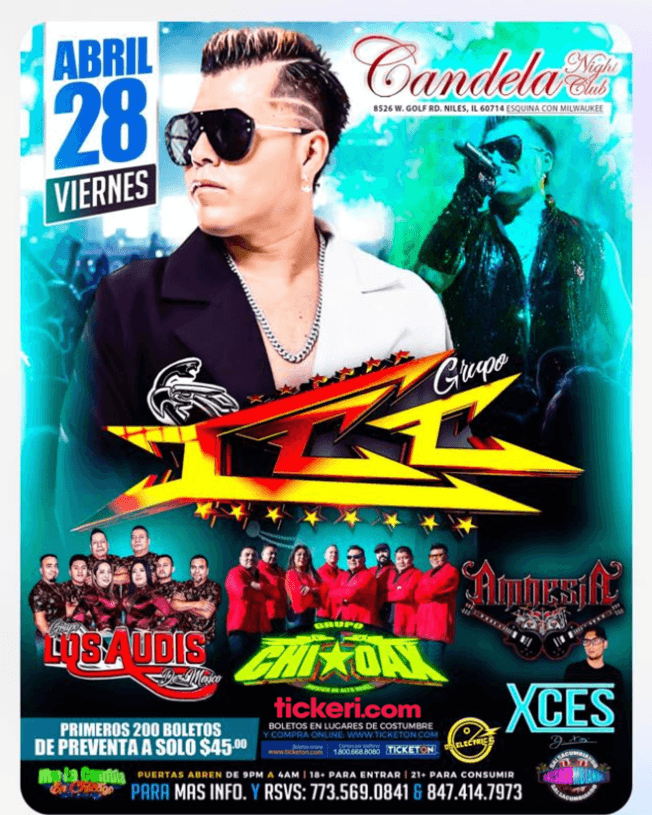 Event - GRUPO ICC- LOS AUDIS-GRUPO CHIOAX- NILES IL - Niles, Illinois - April 28, 2023 | concert tickets