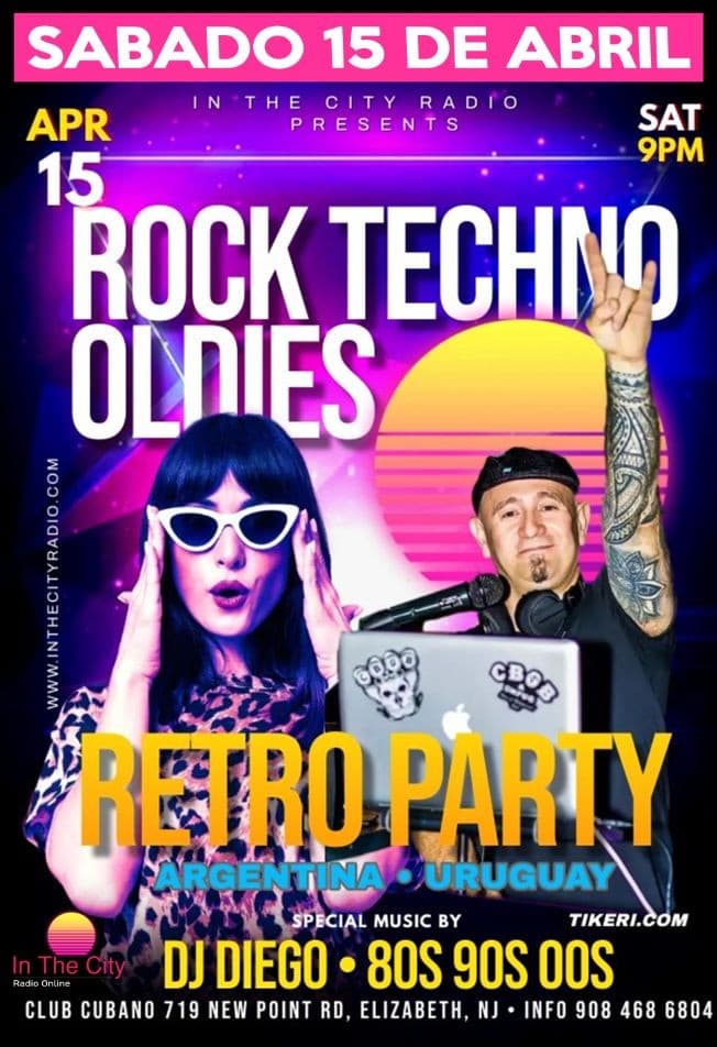 Event - RETRO PARTY ☆ NOCHE DE RECUERDOS - Elizabeth, New Jersey - April 15, 2023 | concert tickets