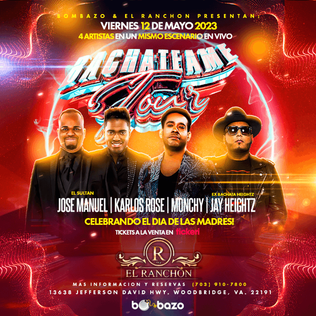 Event - MONCHY, KARLOS ROSE, JAY HEIGHTZ Y EL SULTAN - Woodbridge, Virginia - May 12, 2023 | concert tickets