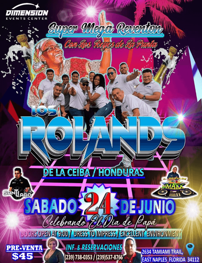 Event - LOS ROLANDS DE LA CEIBA  EN CONCIERTO ! NAPLES FLORIDA - Naples, Florida - June 24, 2023 | concert tickets