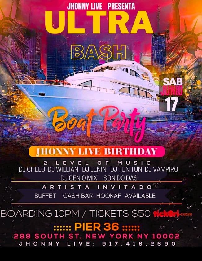 Event - BOAT PARTY    ULTRA BASH - New York, New York - June 17, 2023 | concert tickets