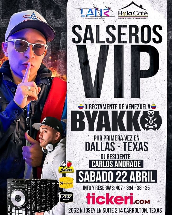 Event - SALSEROS VIP DJ BYAKKO DALLAS - Carrollton, Texas - April 22, 2023 | concert tickets