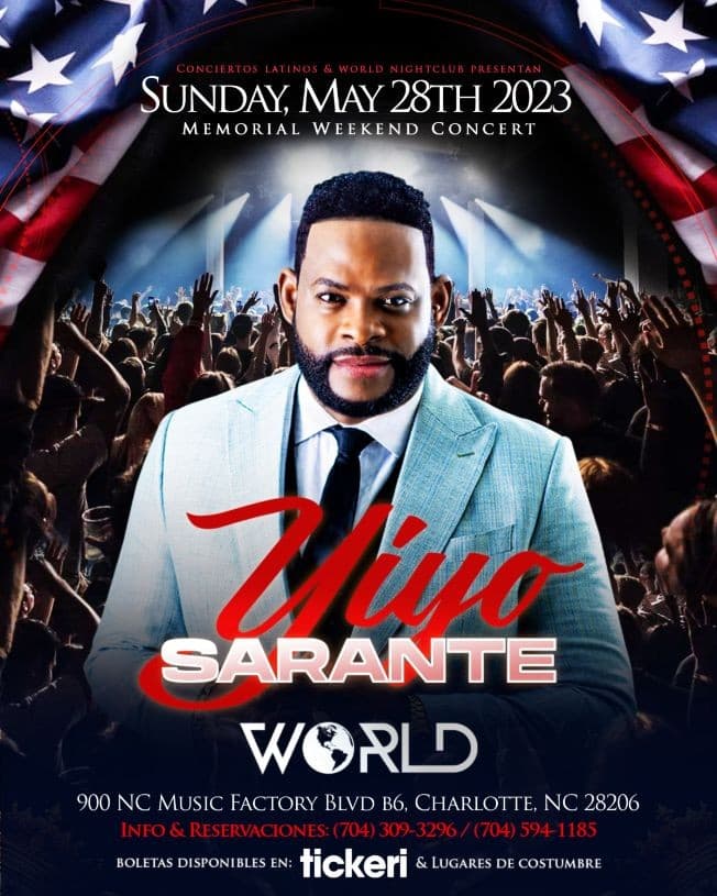 Event - YIYO SARANTE EN CONCIERTO !  CHARLOTTE NORTH CAROLINA - Charlotte, North Carolina - May 28, 2023 | concert tickets
