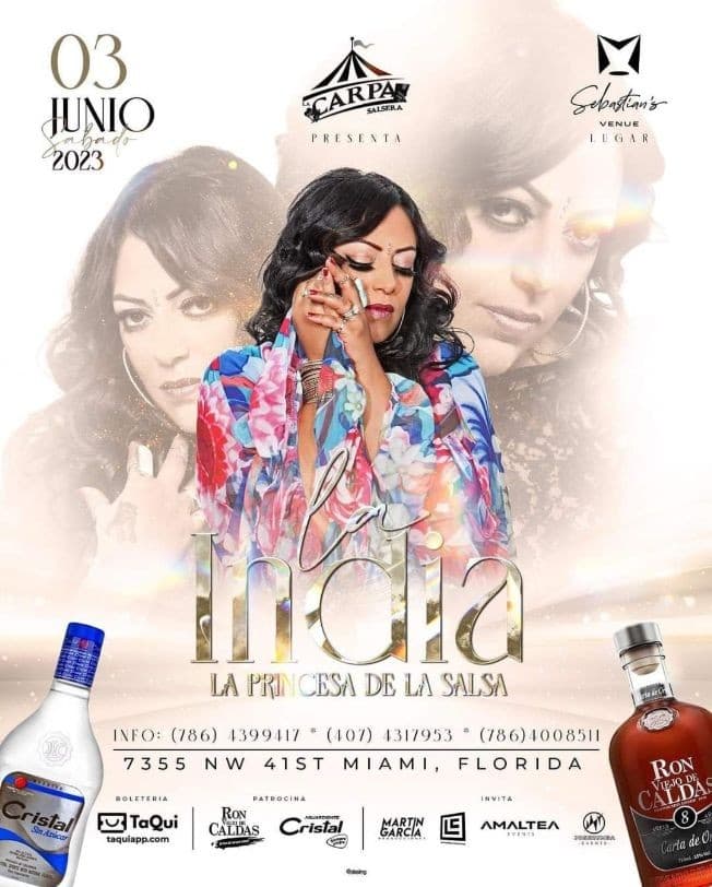 Event - LA INDIA  LA PRINCESA DE LA SALSA EN CONCIERTO ! MIAMI FLORIDA - Miami, Florida - June 3, 2023 | concert tickets