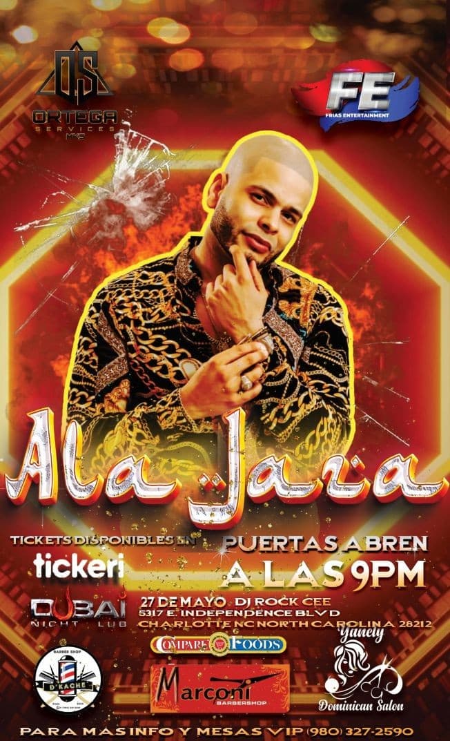 Event - ALA JAZA EN VIVO!! CHARLOTTE NC - Charlotte, North Carolina - May 27, 2023 | concert tickets