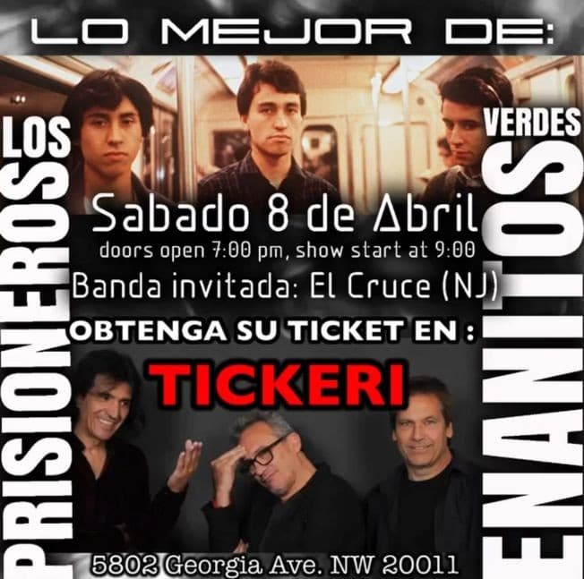 Event - Tu Rock - Lo Mejor de Enanitos Verdes y Los Prisioneros - Washington, District Of Columbia - April 8, 2023 | concert tickets