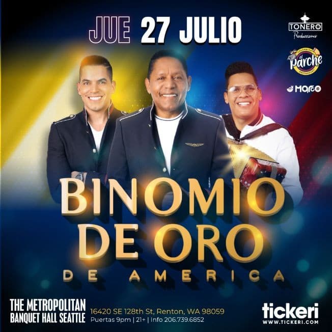Event - BINOMIO DE ORO EN SEATTLE - Renton, Washington - July 27, 2023 | concert tickets