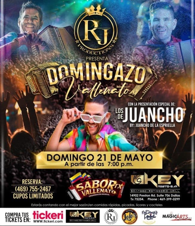Event - DOMINGAZO DE VALLENATO ! DALLAS TEXAS - Dallas, Texas - May 21, 2023 | concert tickets