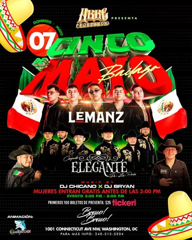 Event - LeManz & Conjunto Elegante De La Perla En Vivo! @ Bravo Bravo Nightclub, Washington DC - Washington, District Of Columbia - May 7, 2023 | concert tickets