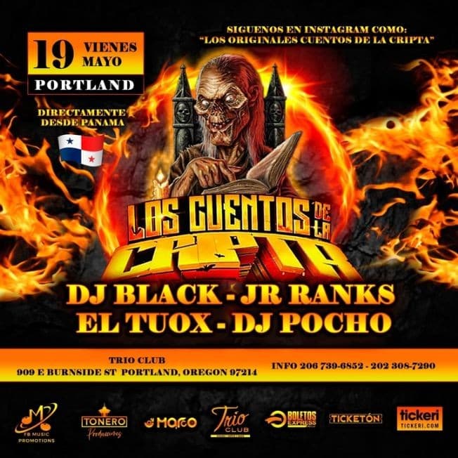 Event - LOS CUENTOS DE LA CRIPTA EN VIVO ! PORTLAND OREGON - Portland, Oregon - May 19, 2023 | concert tickets